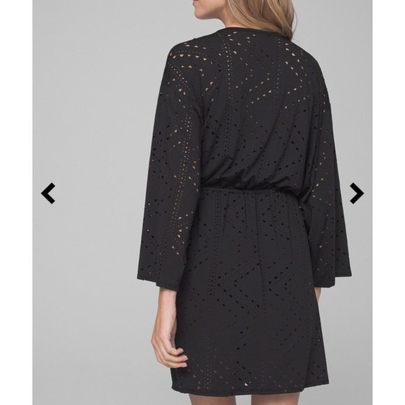 NWT DOTTI for Soma Mayan Diamond Laser Cut Tunic Coverup in Black - Picture 4 of 13